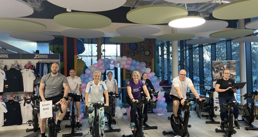 Belinda Stewart Taking Part In Spelthorne Parkies Spinathon