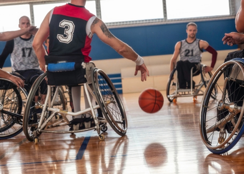 Two Column Wheelchair Basketball