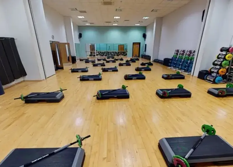Group exercise studio at Fairfield Leisure Centre
