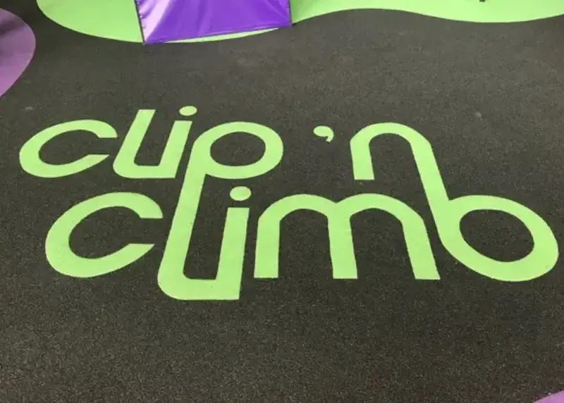 Clip n Climb mat at The Bridge