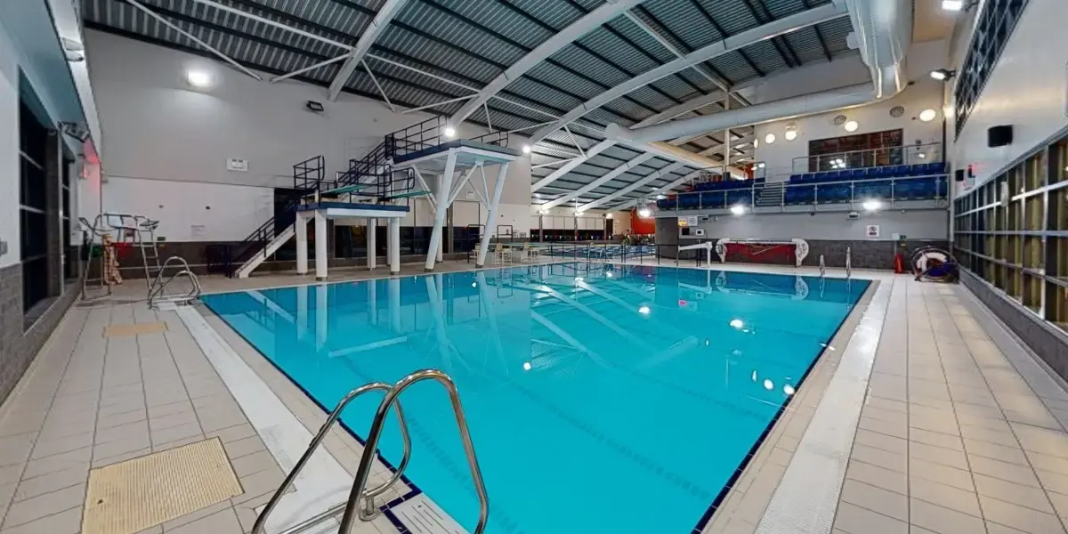 Swimming pool and diving boards at Maltby Leisure Centre