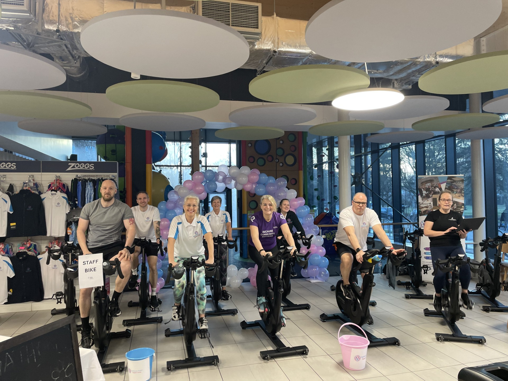 Belinda Stewart Taking Part In Spelthorne Parkies Spinathon