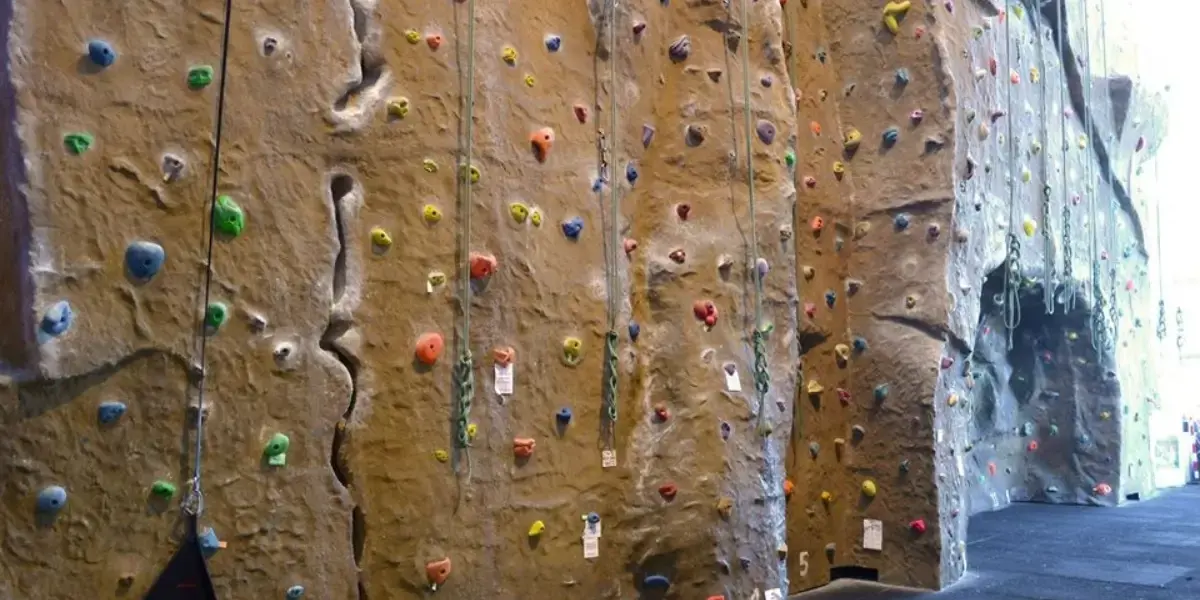 Climbing wall at Elmbridge Xcel