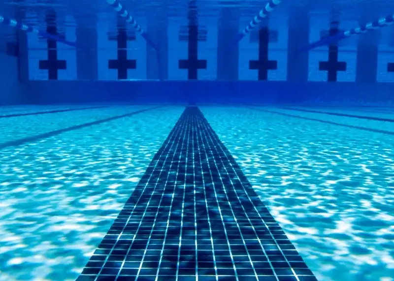 View of swimming pool underwater
