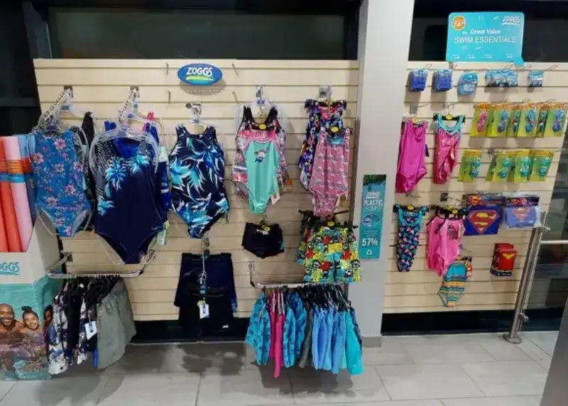 Swimwear equipment for sale at Aston Cum Aughton Leisure Centre