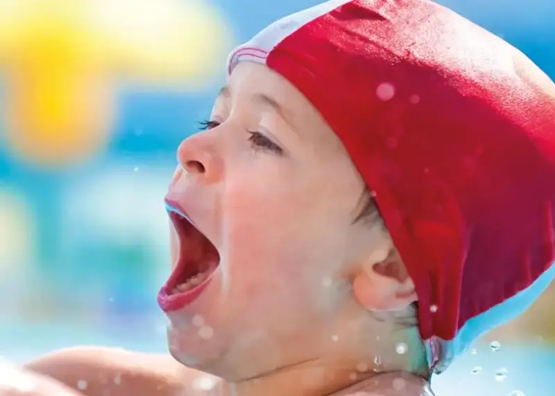 Family fun swimming