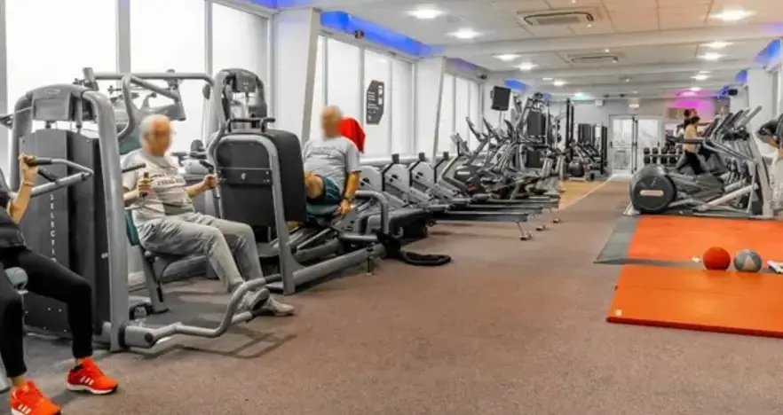 Senior members using the gym at Aldershot Pools and Fitness Centre