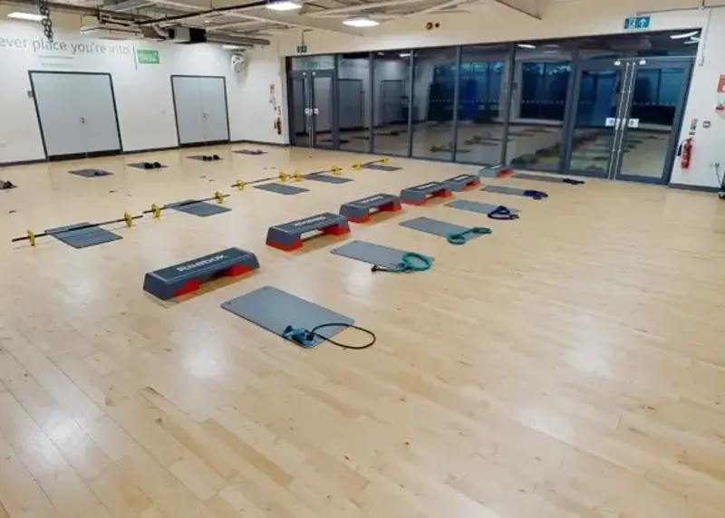 Group exercise studio at Blackwater Leisure Centre