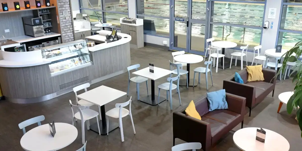 Cafe area at Wentworth Leisure Centre