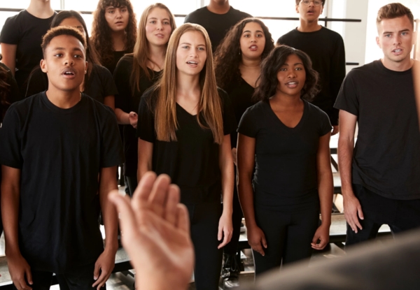 Two Column Choir Singing