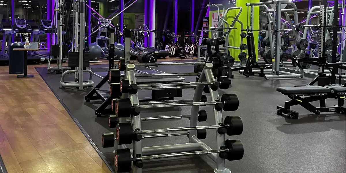 Weights area in the gym