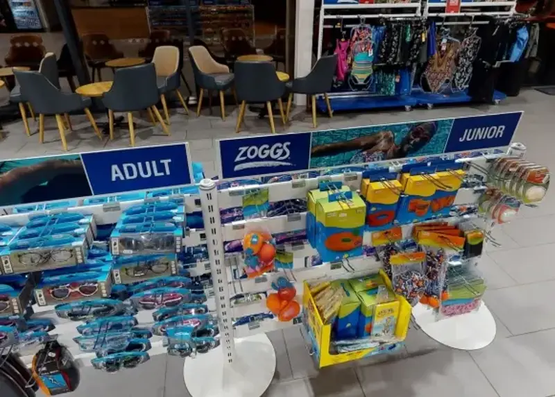 Zoggs shop at Bulmershe Leisure Centre