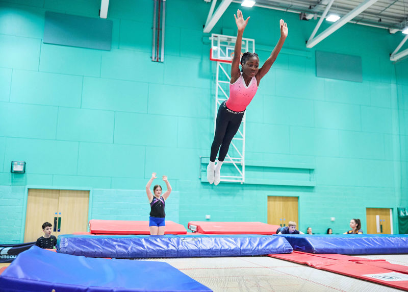 Girl Trampolining