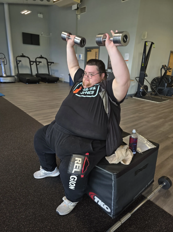 Marc exercising at Wolverhampton Leisure Centre