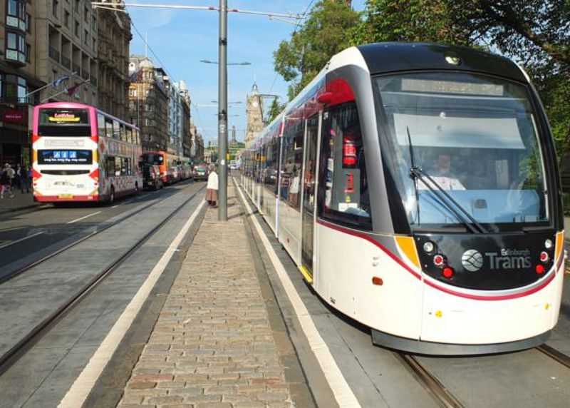 Edinburgh bus and tram