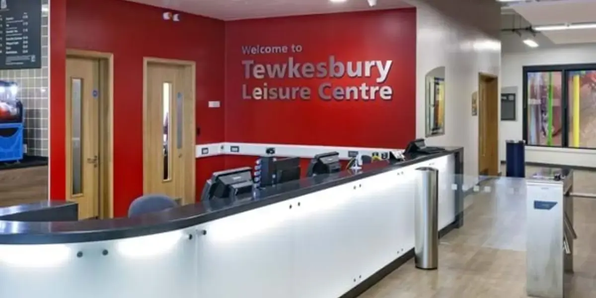 Reception area at Tewkesbury Leisure Centre